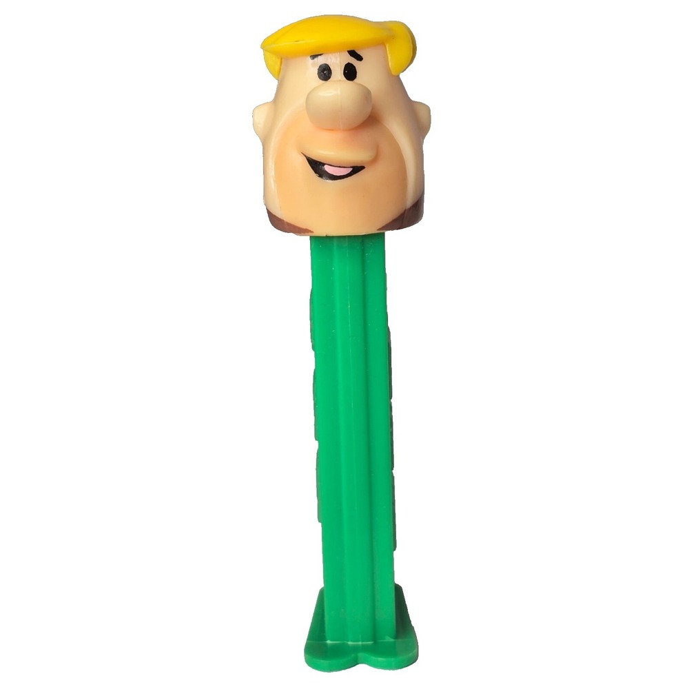 VINTAGE‎ PEZ FLINTSTONES "BARNEY" GREEN DISPENSER WITH FEET COLLECTIBLE EUC